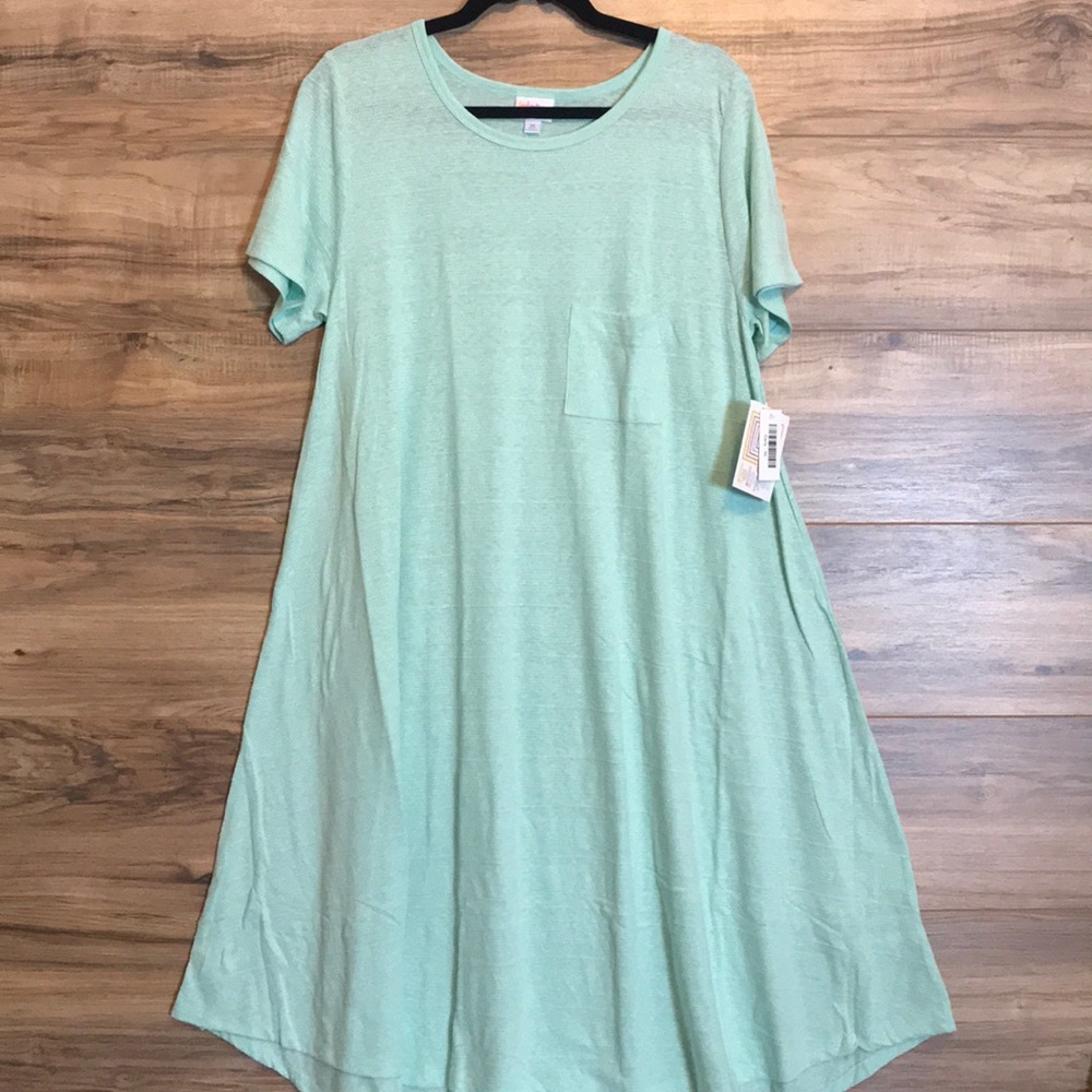 XL Lularoe Carly Dress- Fits Size 12-16 Mint color